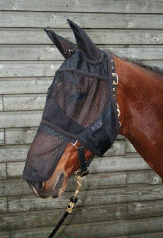 vliegen masker met oren en met neusstuk shetlander/Falabella