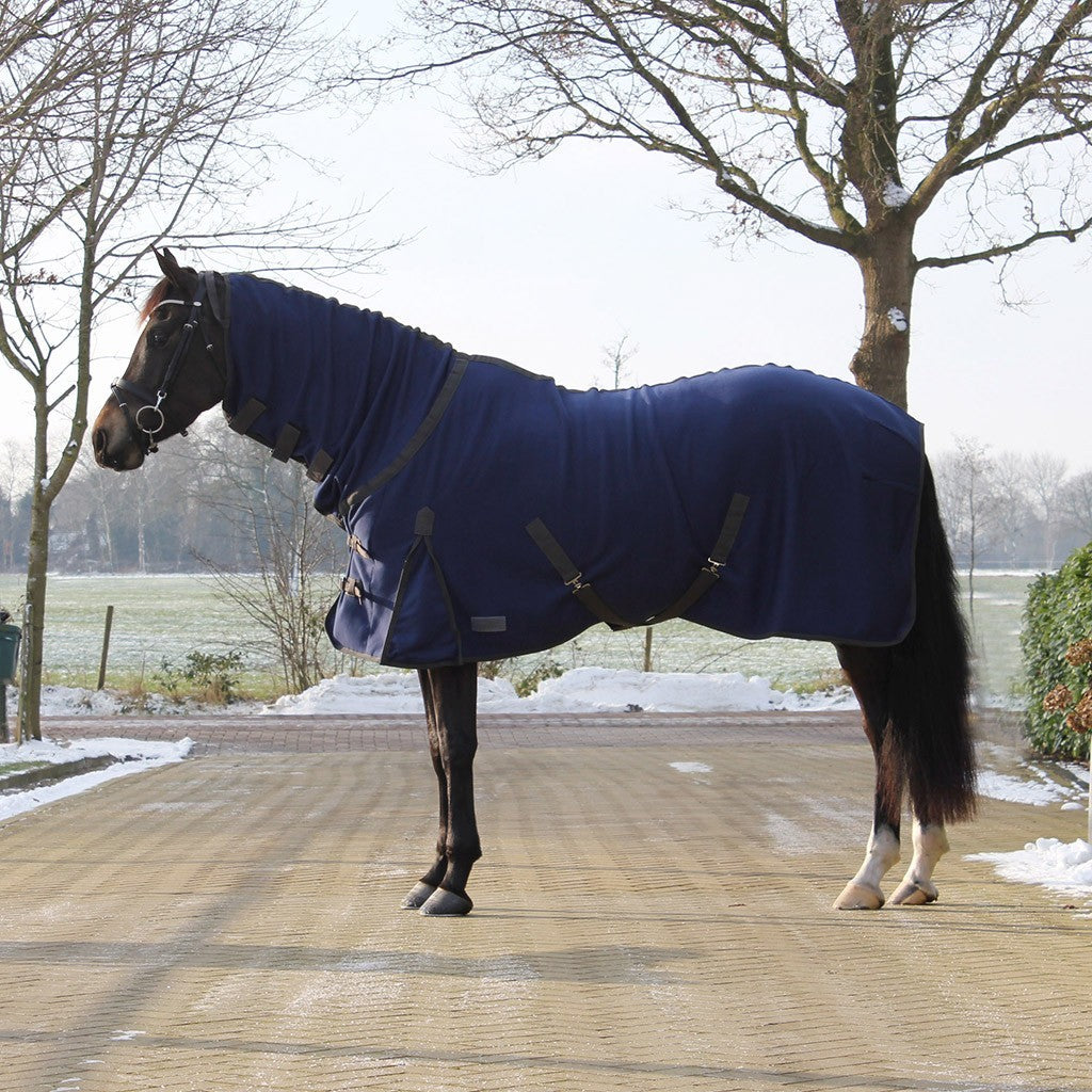 Tour De Cou Polaire QHP – Doux, Avec Sangle Élastique Et Fermetures Velcro, Bleu Marine