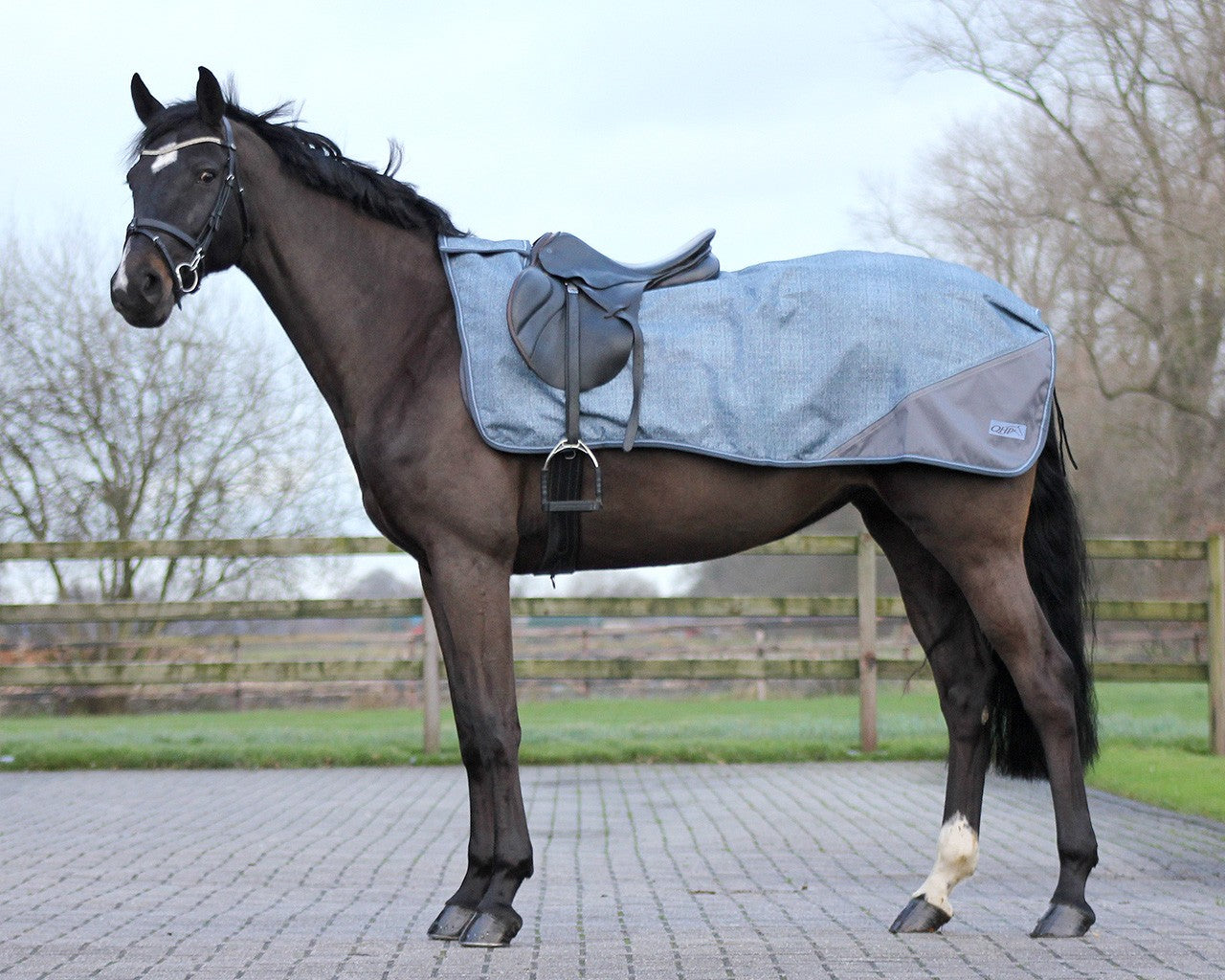Uitrijdeken turnout luxe fleece Graphite