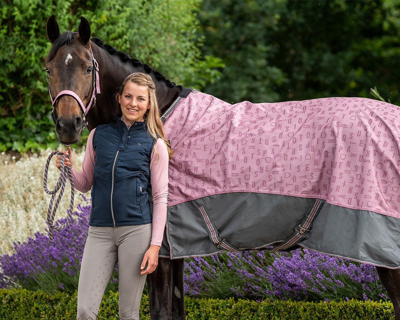 Regendeken turnout de luxe 0 gram met fleecevoering Blush