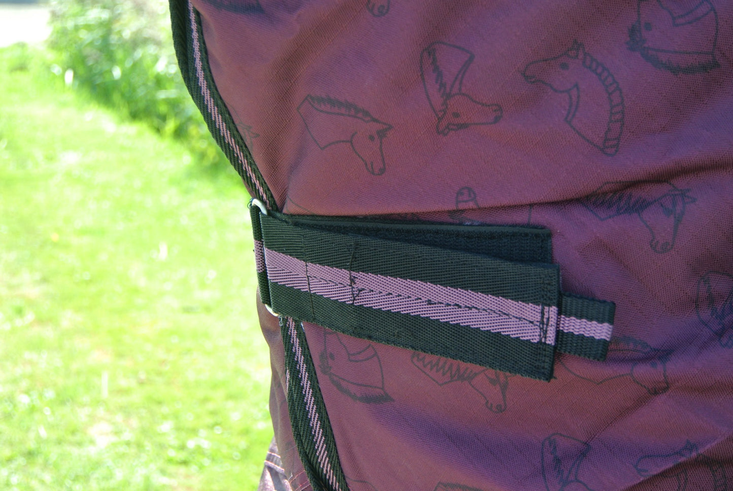 Regendeken luxe vaste hals 300gram zwart/wine red Buitendeken