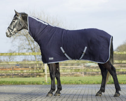 Couverture en laine QHP avec sangles et couverture pour le cou du cheval