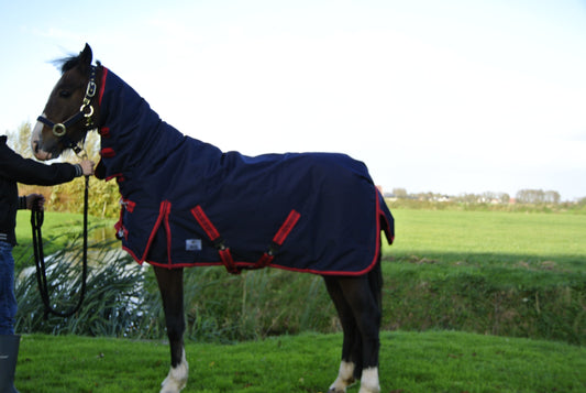 Buitendeken luxe met hals 300gr Navy 