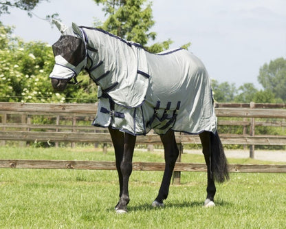 Deken fleanhals + hoed griis qhp