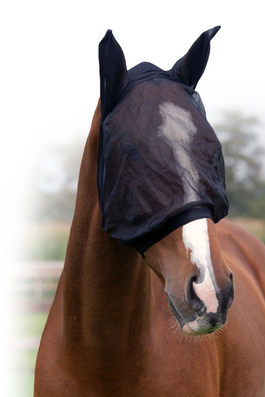 Vliegenkap met oren van stof met een extra fijne maas