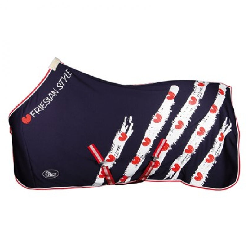 Jerseyfleece deken Friesian