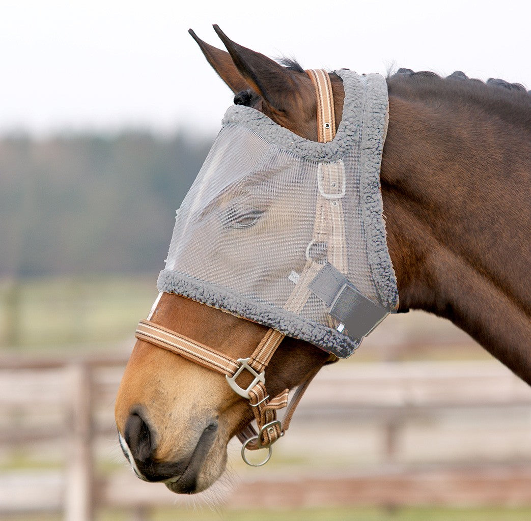 vliegen masker zonder oren grijs