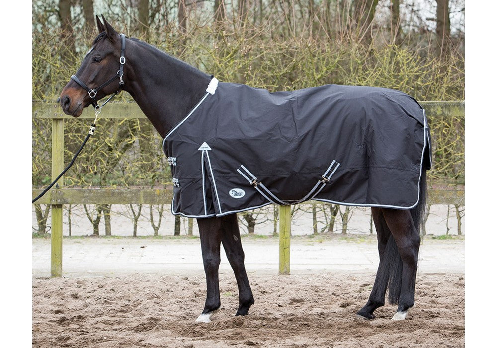 Regendeken Thor 0-gr Fleece voering kleur zwart paardendeken