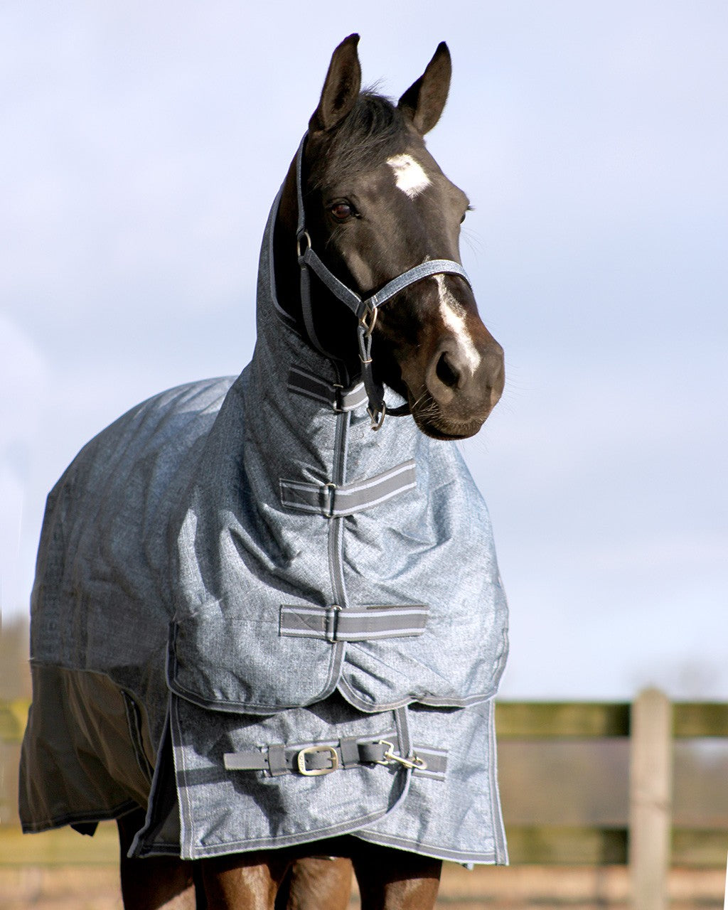 Couverture imperméable de luxe 0 gramme avec encolure fixe, couverture pour cheval Craphite