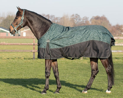 Couverture imperméable de luxe 300 grammes, motif feuilles, pour chevaux