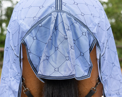 Vliegendeken collection nek+hoed Country blue