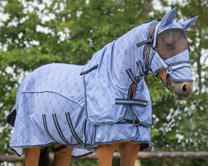 Vliegendeken collection nek+hoed Country blue