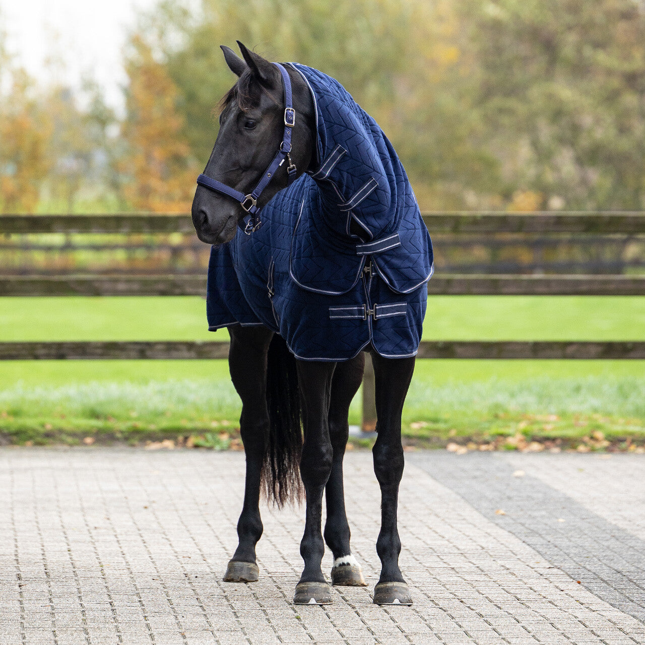 Fleecedeken Embossed met afneembare hals