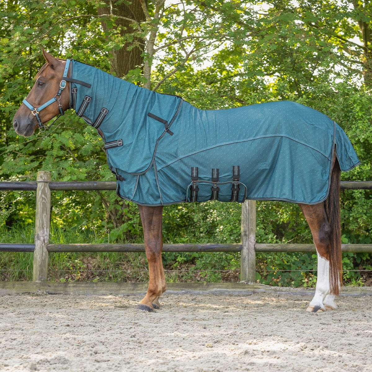 Fleandekken hals en hoed Ocean Breeze